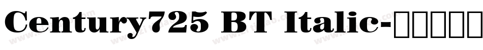 Century725 BT Italic字体转换